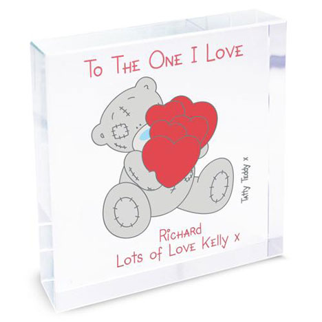 Personalised Me to You Bear Love Hearts Glass Block Extra Image 2